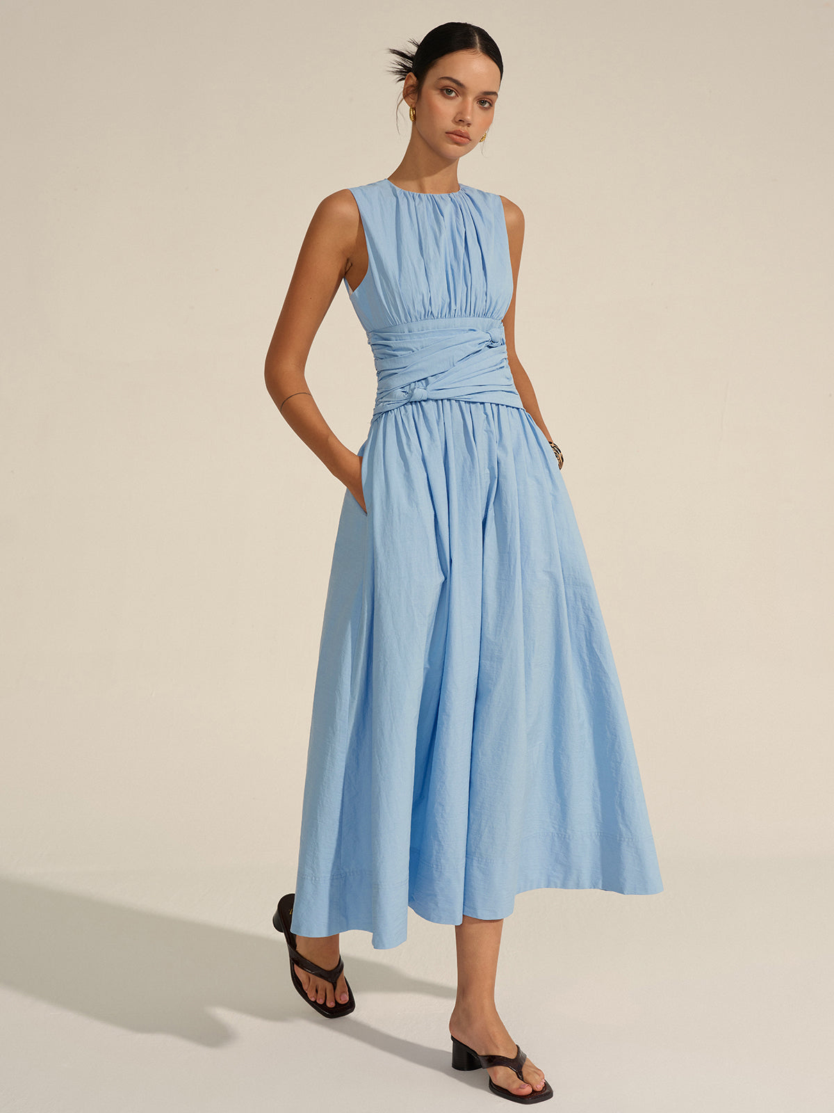 Stella | Ruched Waist Maxi kjole