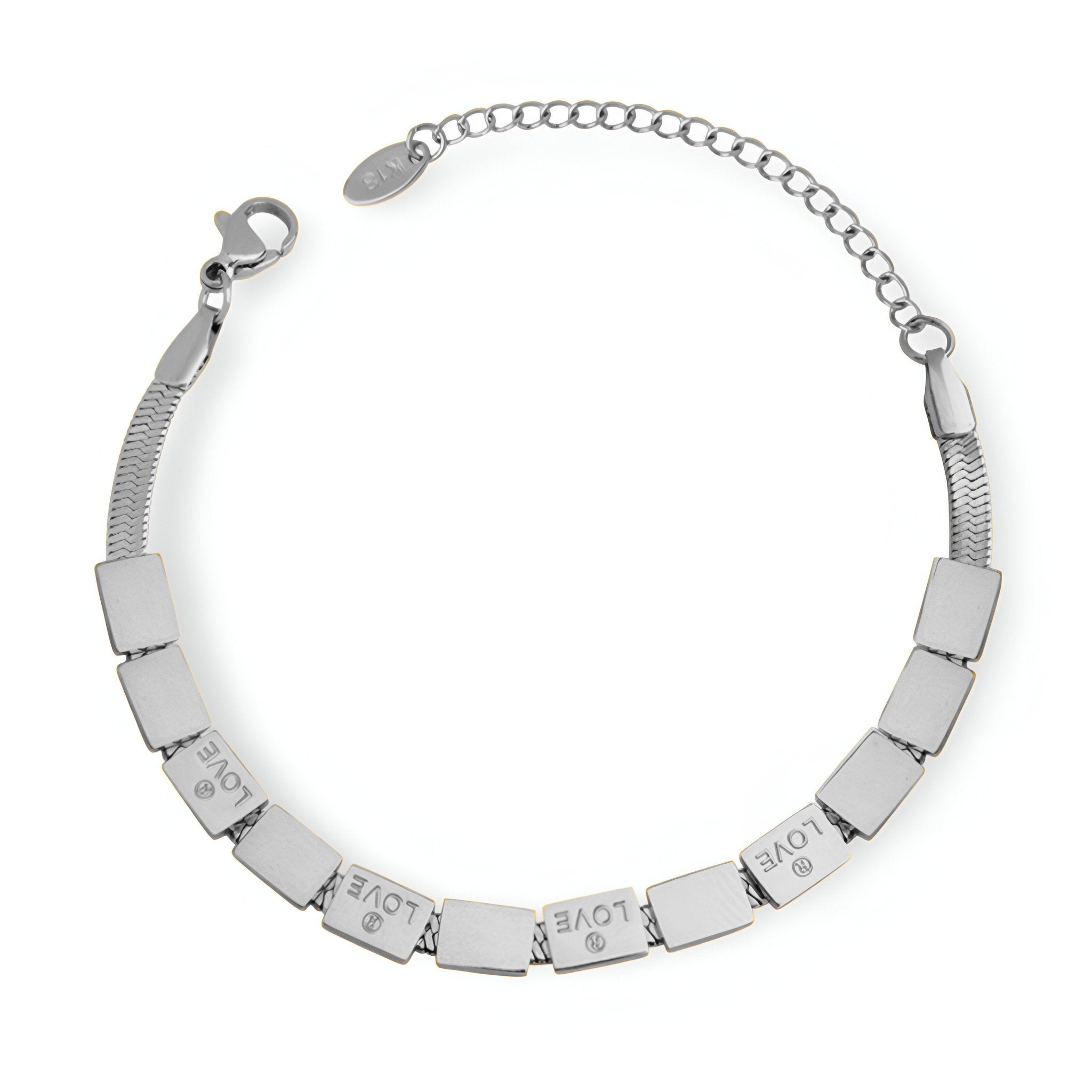 LOIS | Bransoletka z tytanu pokryta 18-karatowym złotem, model Love, Loïs